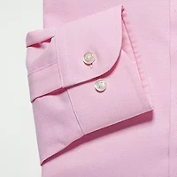 Stafford Coolmax All Season Oxford Mens Regular Fit Stretch Fabric Wrinkle Free Long Sleeve Dress Shirt