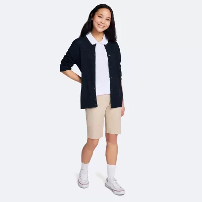 IZOD Juniors Womens Short Sleeve Polo Shirt