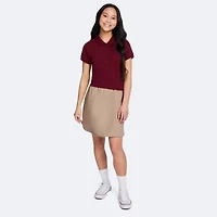 IZOD Womens Juniors Short Sleeve Polo Shirt