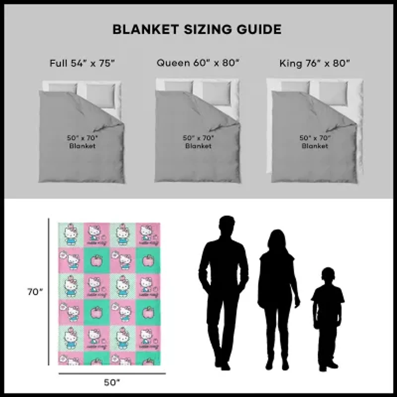 Northwest Hello Kitty Apple Boxes 50x70 Hello Kitty Lightweight Throw