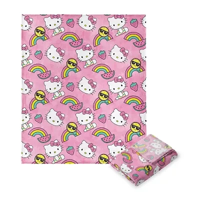 Northwest Hello Kitty Tie Dye Rainbow 50x70 Hello Kitty Lightweight Throw