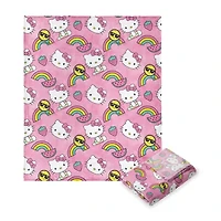 Northwest Hello Kitty Tie Dye Rainbow 50x70 Hello Kitty Lightweight Throw
