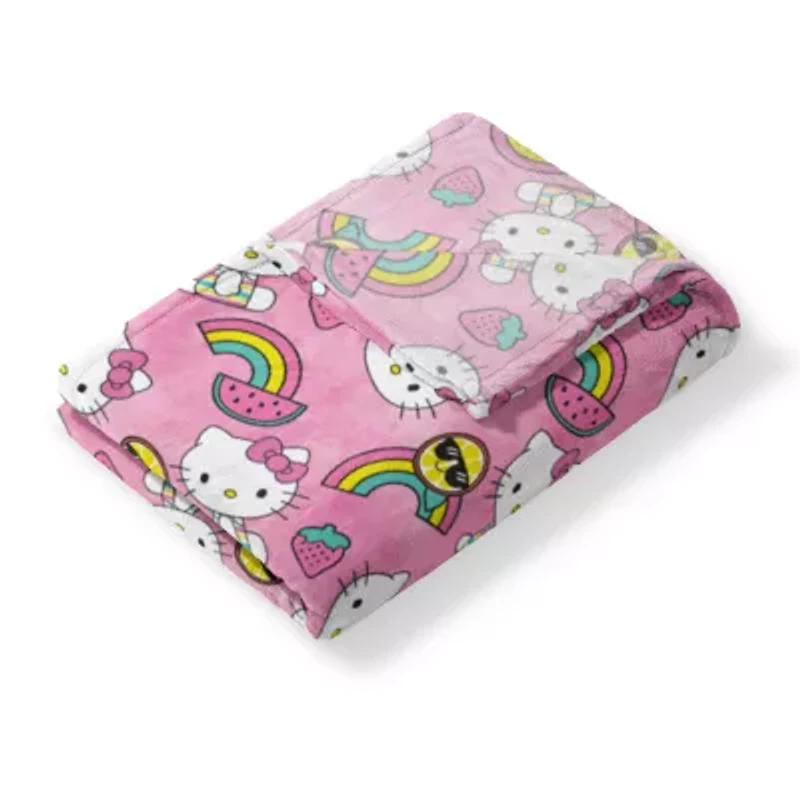 Northwest Hello Kitty Tie Dye Rainbow 50x70 Hello Kitty Lightweight Throw