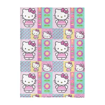 Northwest Hello Kitty Spring Patchwork 50x70 Hello Kitty Lightweight Throw