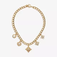 Bijoux Bar Gold Tone Womens 17 Inch Collar Necklace