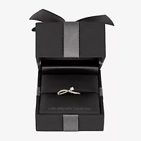 (Gh / Si2 I1) Womens 1/6 CT. T.W. Lab Grown White Diamond 10K Gold Delicate Stackable Ring