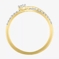 (Gh / Si2 I1) Womens 1/6 CT. T.W. Lab Grown White Diamond 10K Gold Delicate Stackable Ring