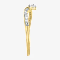 (Gh / Si2 I1) Womens 1/6 CT. T.W. Lab Grown White Diamond 10K Gold Delicate Stackable Ring