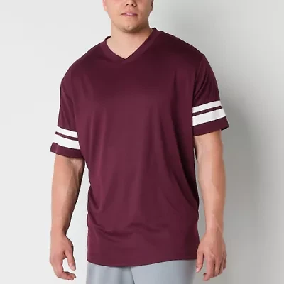 Xersion Mesh Mens V Neck Short Sleeve Quick Dry Active Big and Tall T-Shirt