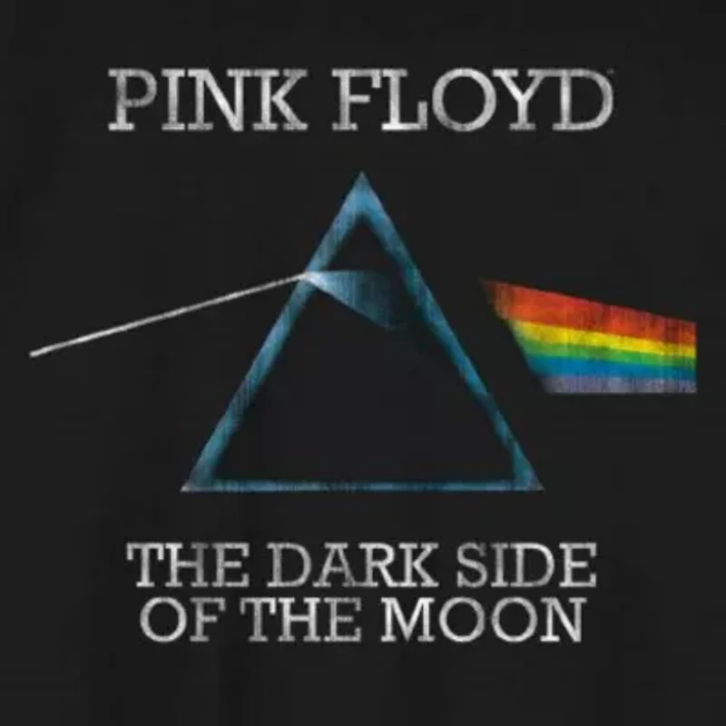 Novelty Mens Crew Neck Short Sleeve Relaxed Fit Pink Floyd Graphic T-Shirt