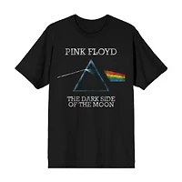 Novelty Mens Crew Neck Short Sleeve Relaxed Fit Pink Floyd Graphic T-Shirt
