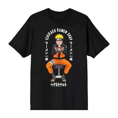 Novelty Mens Crew Neck Short Sleeve Relaxed Fit Naruto Graphic T-Shirt