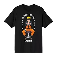 Novelty Mens Crew Neck Short Sleeve Relaxed Fit Naruto Graphic T-Shirt