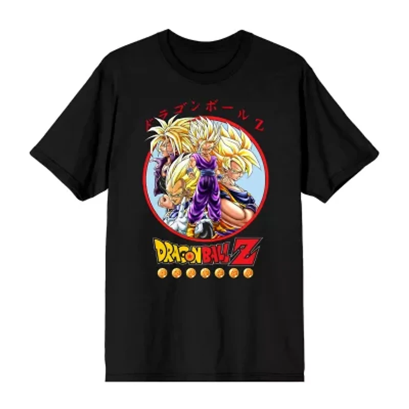 Novelty Mens Crew Neck Short Sleeve Relaxed Fit Dragon Ball Z Graphic T-Shirt