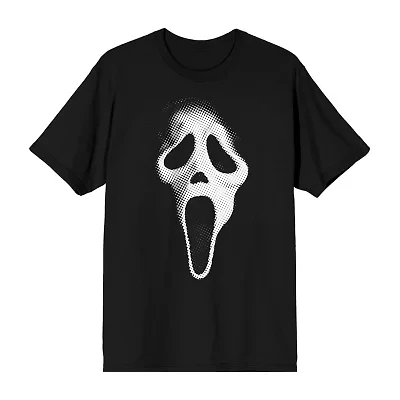 Novelty Ghostface Mens Crew Neck Short Sleeve Relaxed Fit Graphic T-Shirt