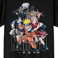 Novelty Mens Crew Neck Short Sleeve Relaxed Fit Naruto Graphic T-Shirt