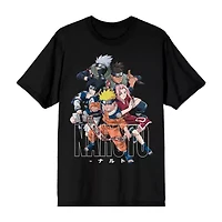 Novelty Mens Crew Neck Short Sleeve Relaxed Fit Naruto Graphic T-Shirt