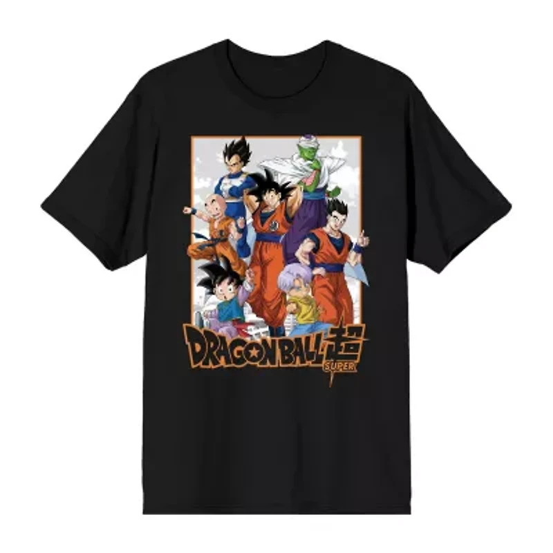 Novelty Mens Crew Neck Short Sleeve Relaxed Fit Dragon Ball Z Graphic T-Shirt