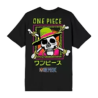 Novelty One Piece Straw Hat Pirates Mens Crew Neck Short Sleeve Relaxed Fit Graphic T-Shirt