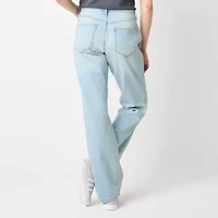 Arizona Juniors Womens High Rise Straight Leg Jean