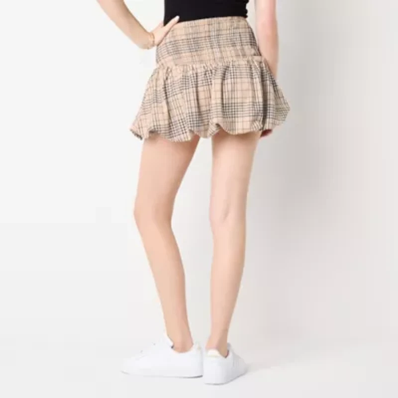 Arizona Womens Low Rise Midi Juniors Pleated Skirt