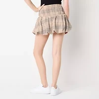Arizona Womens Low Rise Midi Juniors Pleated Skirt
