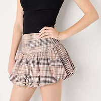 Arizona Womens Low Rise Midi Juniors Pleated Skirt