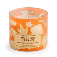 Distant Lands Mahogany Pumpkin 3-Wick Scented Jar Candle