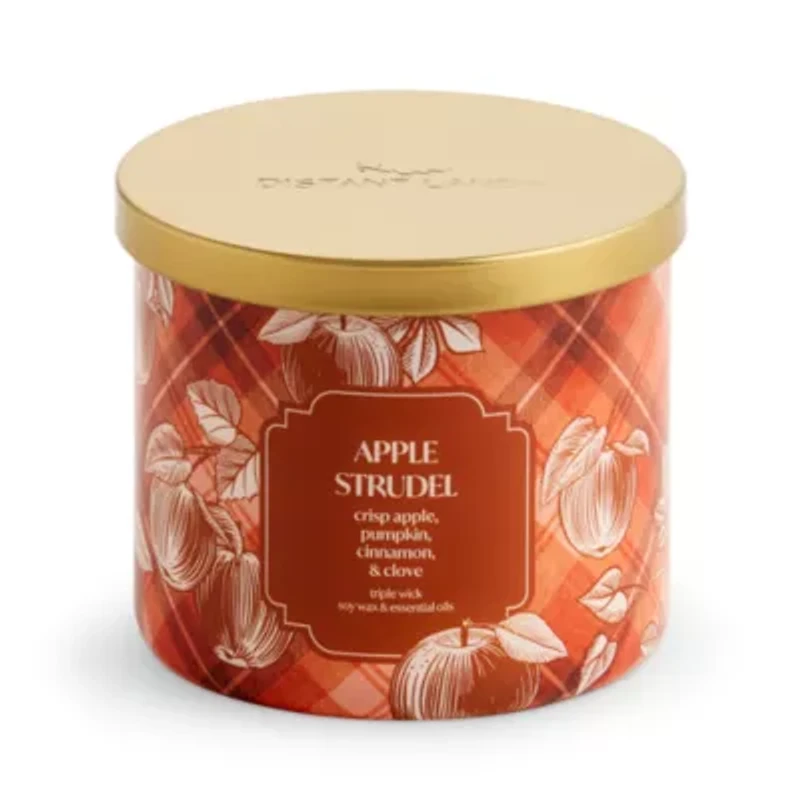 Distant Lands Apple Strudel 3-Wick Scented Jar Candle