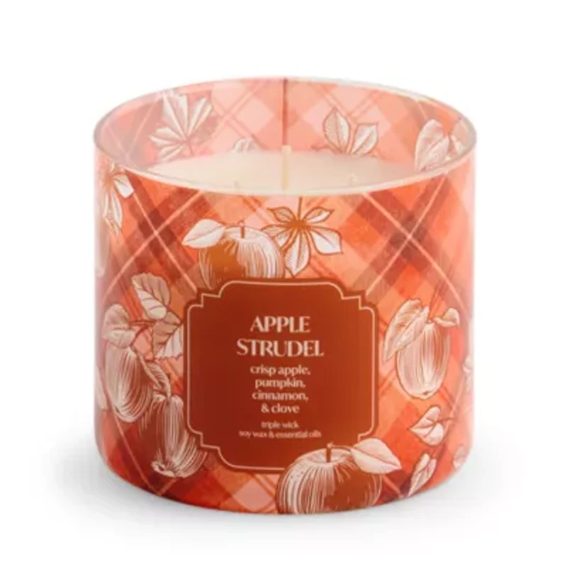 Distant Lands Apple Strudel 3-Wick Scented Jar Candle