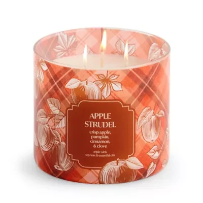 Distant Lands Apple Strudel 3-Wick Scented Jar Candle