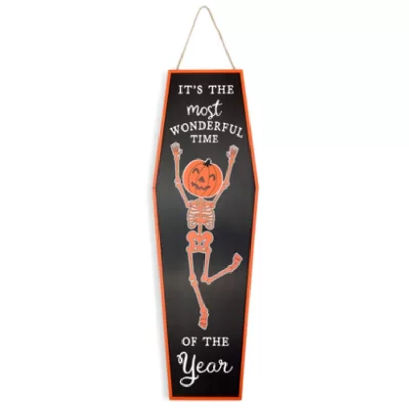 Layerings Coffin Halloween Porch Sign