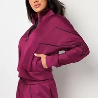 Xersion Womens Lightweight Knit Track Jacket