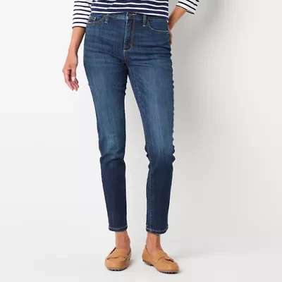 St. John's Bay Womens Mid Rise Skinny Fit Jean