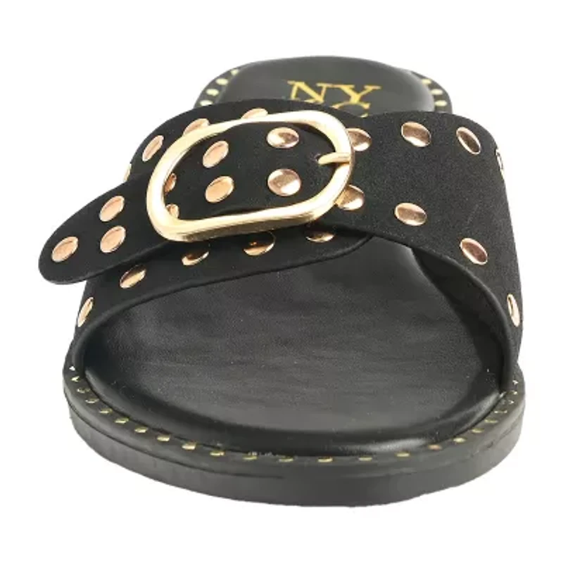 New York & Company Womens Westly Slide Sandals