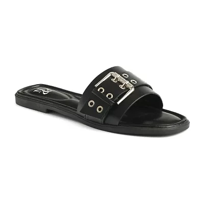 New York & Company Womens Rey Slide Sandals