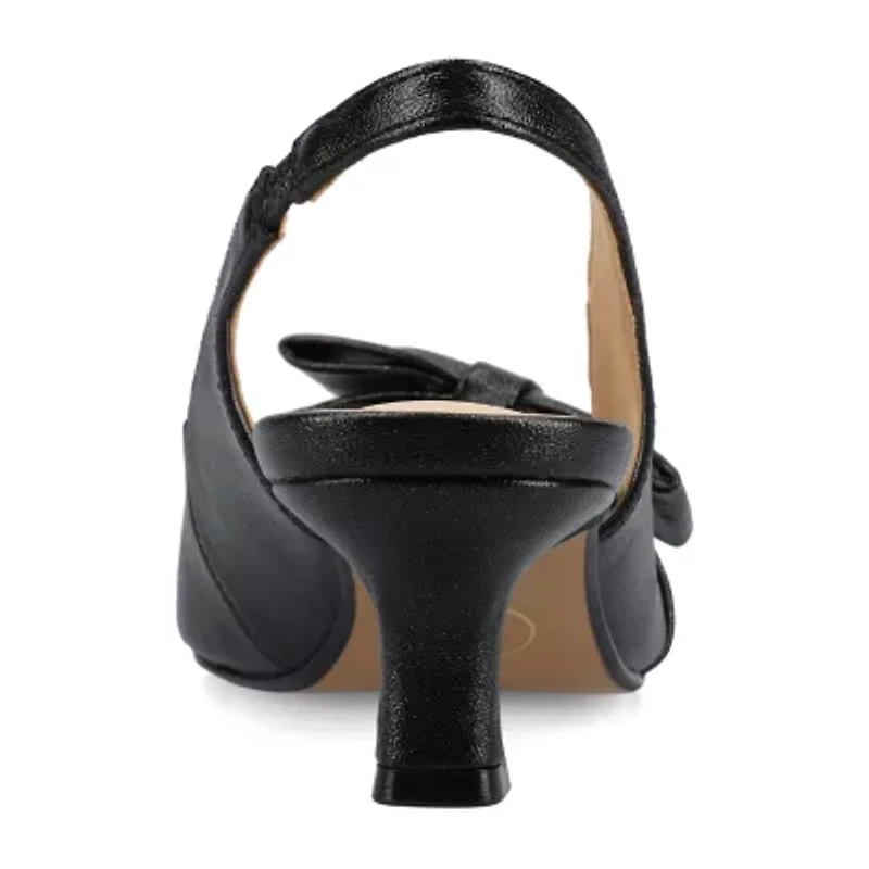 Journee Collection Paloma Womens Pointed Closed Toe Kitten Heel Pumps