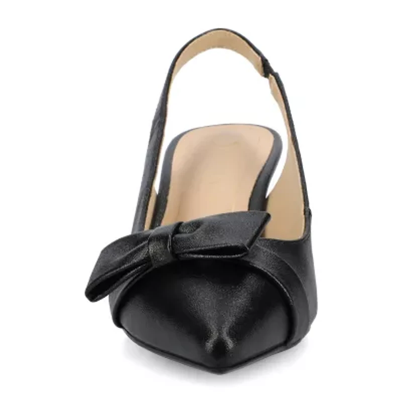 Journee Collection Paloma Womens Pointed Closed Toe Kitten Heel Pumps