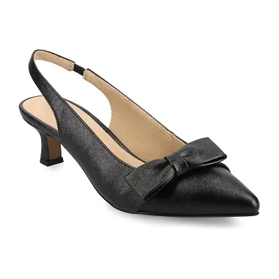 Journee Collection Paloma Womens Pointed Closed Toe Kitten Heel Pumps