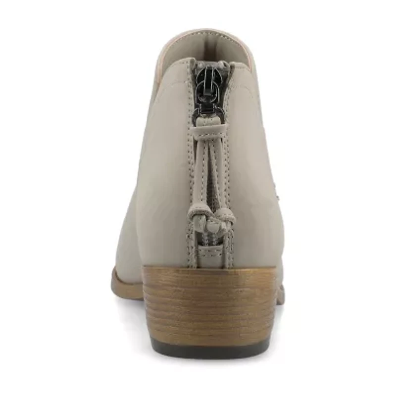 Journee Collection Womens Stacked Heel Booties