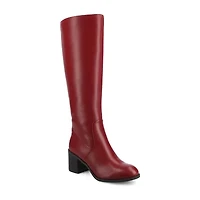 Journee Collection Womens Romilly Stacked Heel Riding Boots