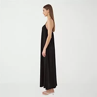RM Rebecca Minkoff Womens Straight Neck Sleeveless Embellished Maxi Dress