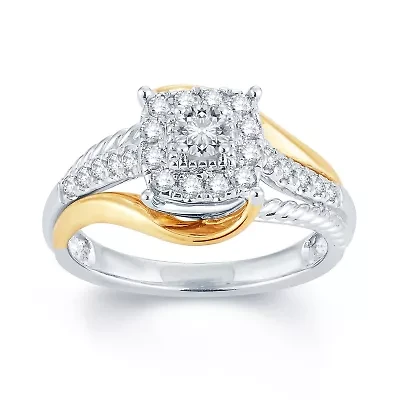 CT.T.W. Natural Diamond 14K Two-Tone Gold Engagement Ring