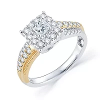 CT.T.W. Natural Diamond 14K Two-Tone Gold Engagement Ring
