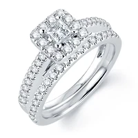 Modern Bride® Signature 1 CT.T.W. Natural Diamond 14K White Gold Engagement Ring