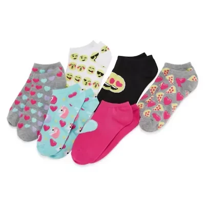 Total Girl Big Kid Girls Multi-Pack 6 Pair Low Cut Socks