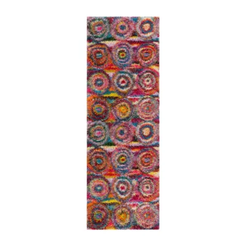 nuLoom Kindra Circles Shaggy Rectangular Rug
