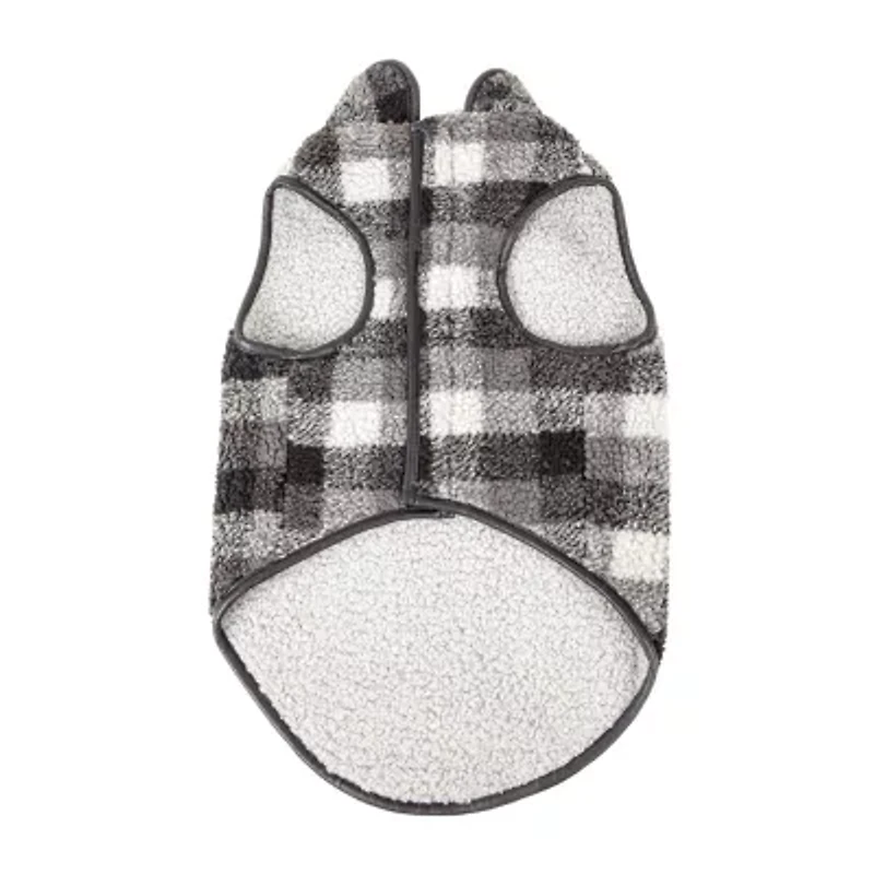 Pet Life ® 'Black Boxer' Classical Plaided Insulated Dog Coat Jacket