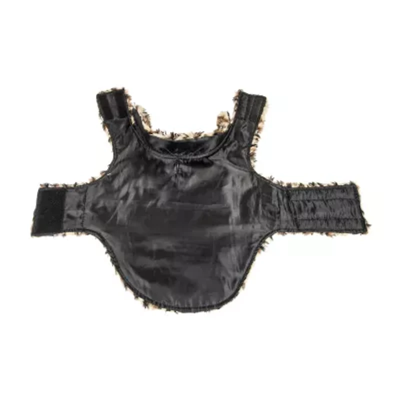 Pet Life ® Luxe 'Lab-Pard' Dazzling Leopard Patterned Faux Mink Fur Dog Coat Jacket