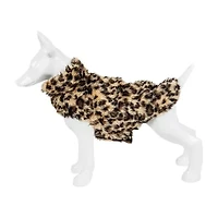 Pet Life ® Luxe 'Poocheetah' Ravishing Designer Spotted Cheetah Patterned Faux Mink Fur Dog Coat